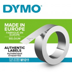 Лента самоклеющаяся металлическая Dymo RHINO 35800, 12мм x 3.65м, Нержавеющая сталь